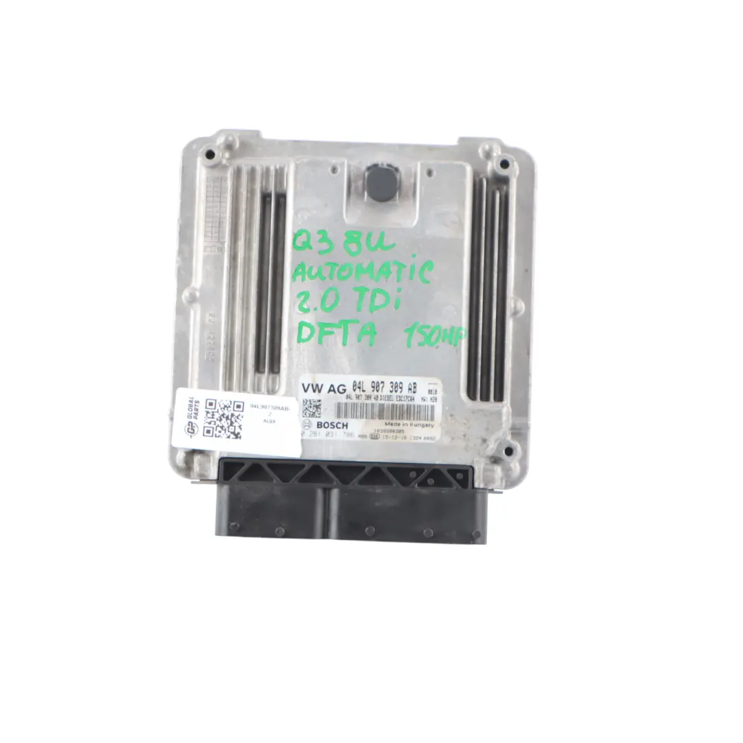 DFTA 150HP Quattro Engine ECU Kit Ignition + Key to Audi Q3 8U 2.0 TDI with Part number 04L907309AB Audi Q3 8U 2.0 TDI DFTA 150HP Quattro Engine ECU Kit Ignition + Key - SKU 04L907309AB-2 - Part number 04L907309AB