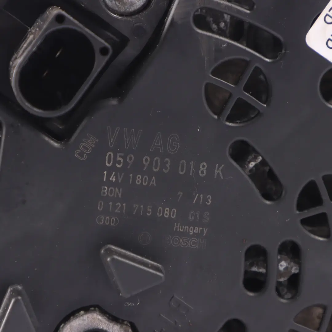 Alternateur Générateur 180A Bosch pour Audi Q7 4L Quattro Diesel 3.0 TDI à propos du numéro de pièce 059903018K Audi Q7 4L Quattro Diesel 3.0 TDI Alternateur Générateur 180A Bosch - SKU 059903018K - Numéro de pièce 059903018K
