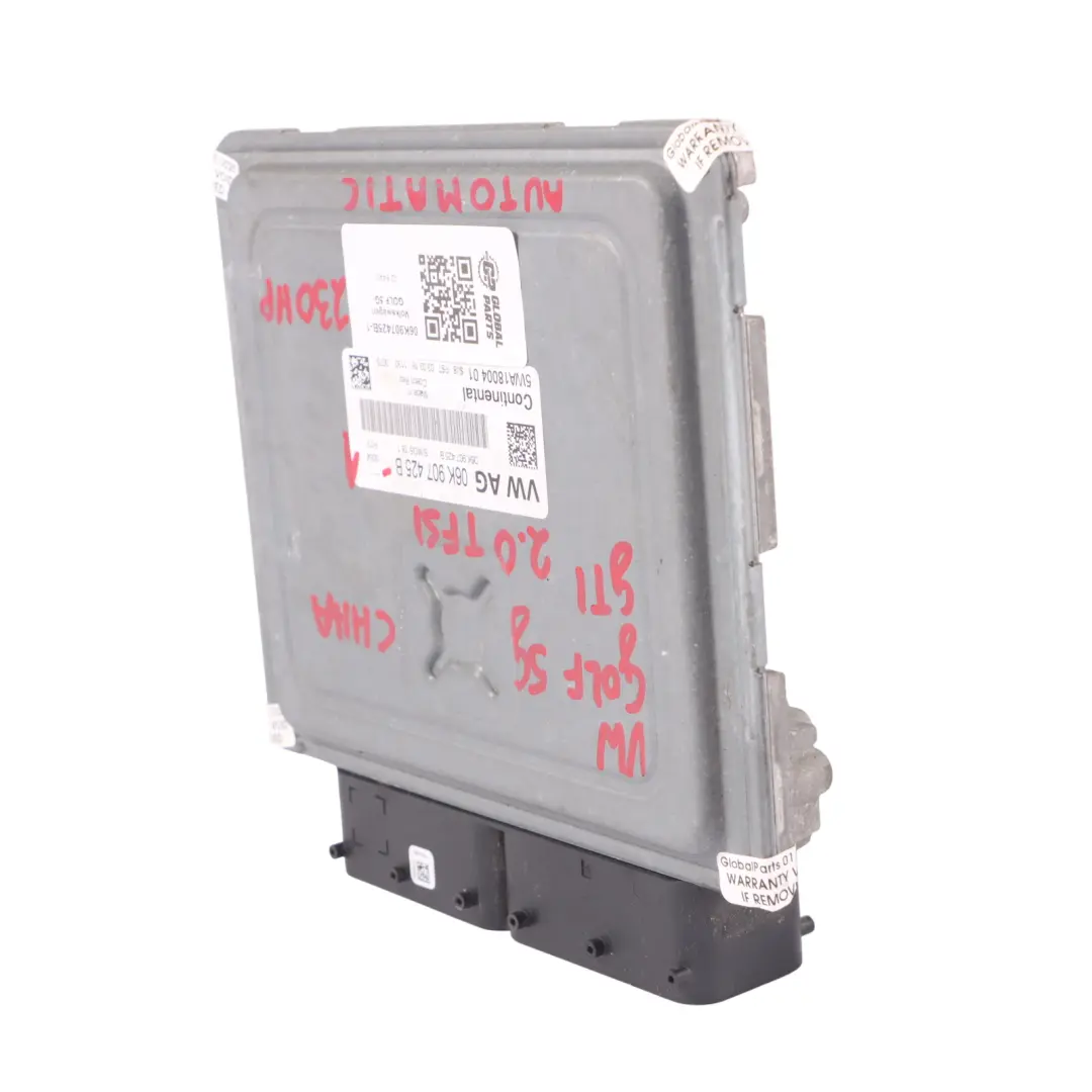 CHHA 230HP Unidad control motor ECU 04L907309B para Volkswagen Golf Mk7 GTI 2.0 TFSI con número de pieza 06K907425B Volkswagen Golf Mk7 GTI 2.0 TFSI CHHA 230HP Unidad control motor ECU 04L907309B - SKU 06K907425B-1 - Número de pieza 06K907425B