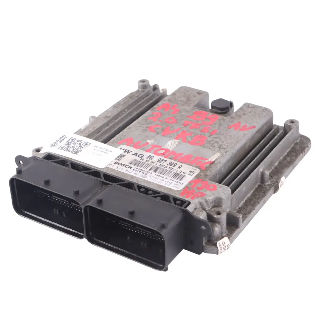 CVKB 190KM Komputer Silnika ECU Automat do Audi A4 B9 2.0 TFSI o numerze 06L907309A Audi A4 B9 2.0 TFSI CVKB 190KM Komputer Silnika ECU Automat - SKU 06L907309A - Numer Części 06L907309A