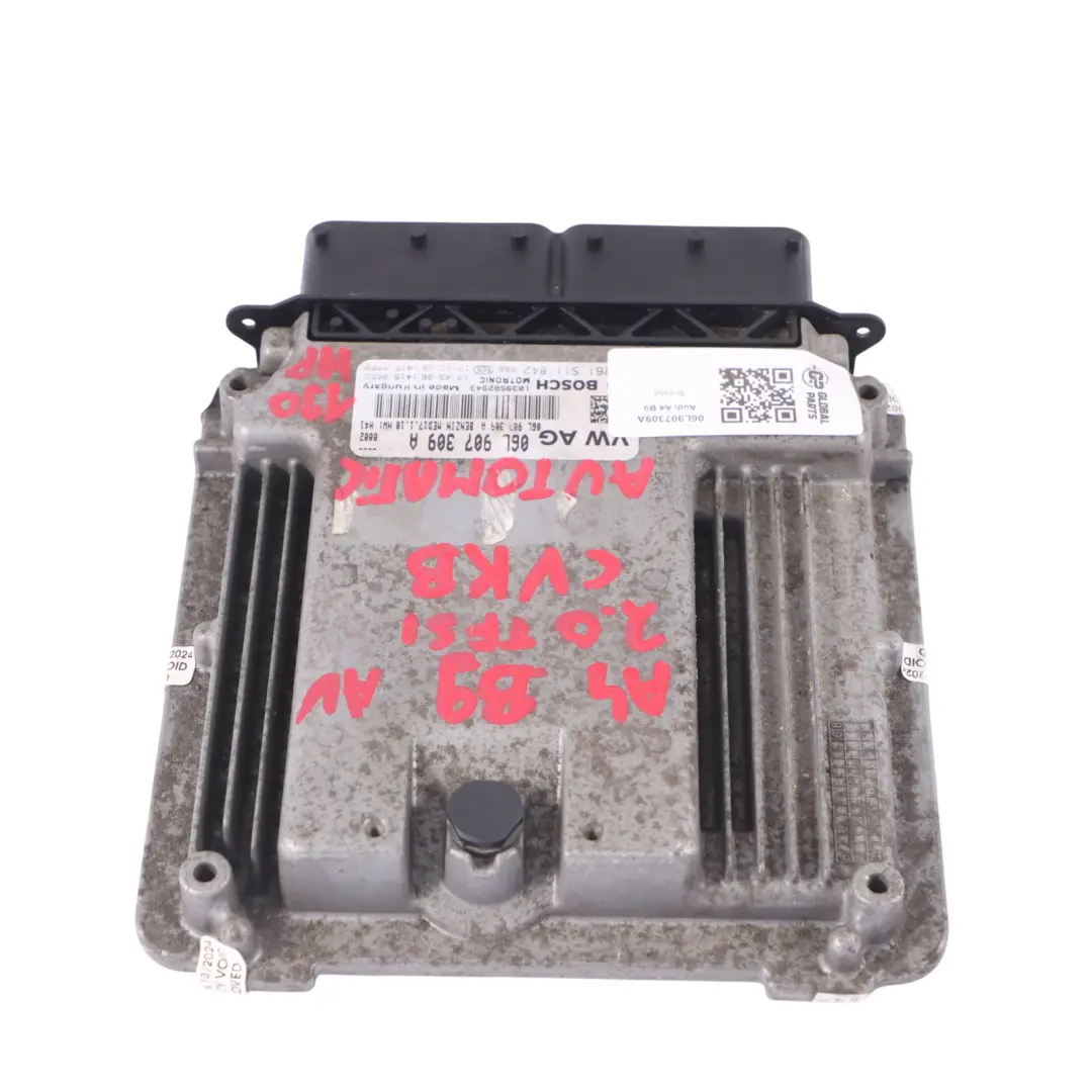 CVKB 190HP Unidad de Control Motor ECU Automático para Audi A4 B9 2.0 TFSI con número de pieza 06L907309A Audi A4 B9 2.0 TFSI CVKB 190HP Unidad de Control Motor ECU Automático - SKU 06L907309A - Número de pieza 06L907309A