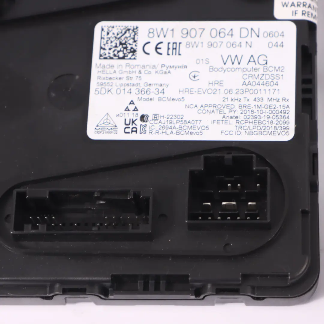 Audi A4 B9 8W 35 TFSI DMSB 150 HP Engine ECU Kit Body + Key Automatic - SKU 06N907309A-1 - Part number 06N907309A