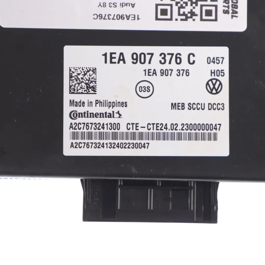 8Y Hinterradaufhängung Dämpfermodul Steuergerät für Audi S3 mit Teilenummer 1EA907376C Audi S3 8Y Hinterradaufhängung Dämpfermodul Steuergerät - SKU 1EA907376C - Teilenummer 1EA907376C