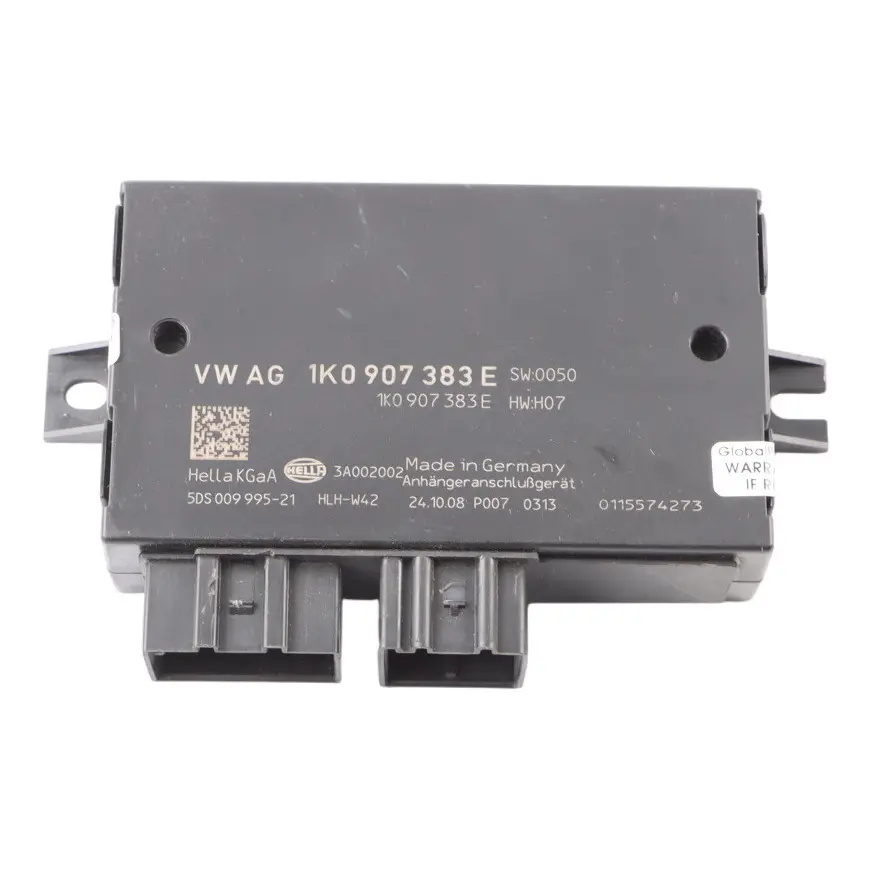 Towing Hitch Tow Bar Control Module Unit ECU to Audi A3 8P with Part number 1K0907383F Audi A3 8P Towing Hitch Tow Bar Control Module Unit ECU - SKU 1K0907383F - Part number 1K0907383F