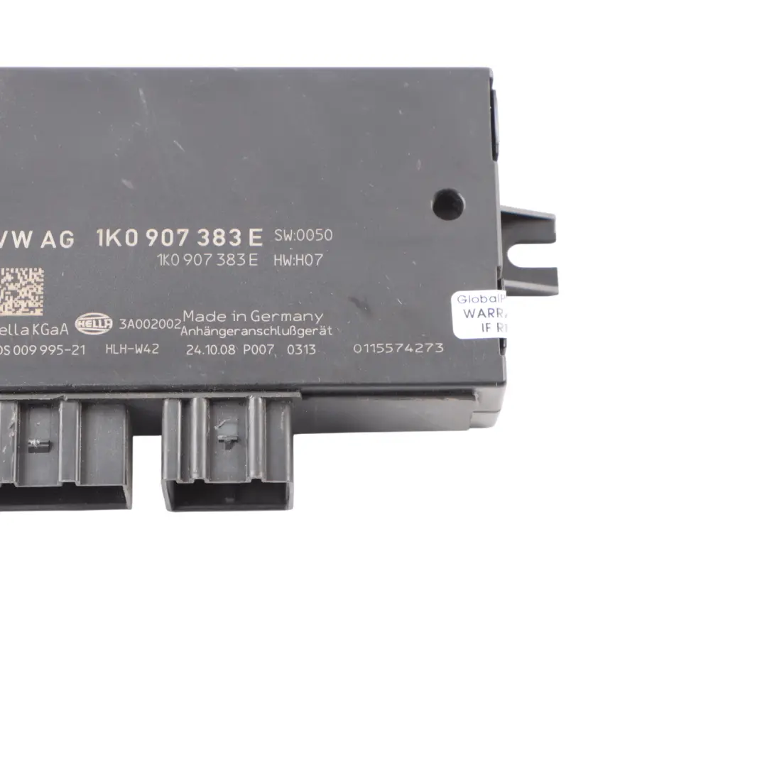 Towing Hitch Tow Bar Control Module Unit ECU to Audi A3 8P with Part number 1K0907383F Audi A3 8P Towing Hitch Tow Bar Control Module Unit ECU - SKU 1K0907383F - Part number 1K0907383F