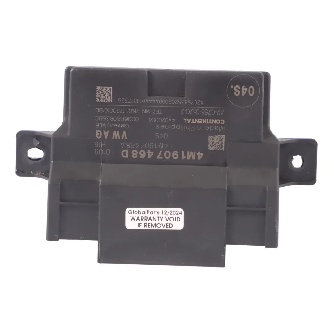 Gateway Steuergerät ECU für Audi A4 B9 mit Teilenummer 4M1907468D Audi A4 B9 Gateway Steuergerät ECU - SKU 4M1907468D - Teilenummer 4M1907468D