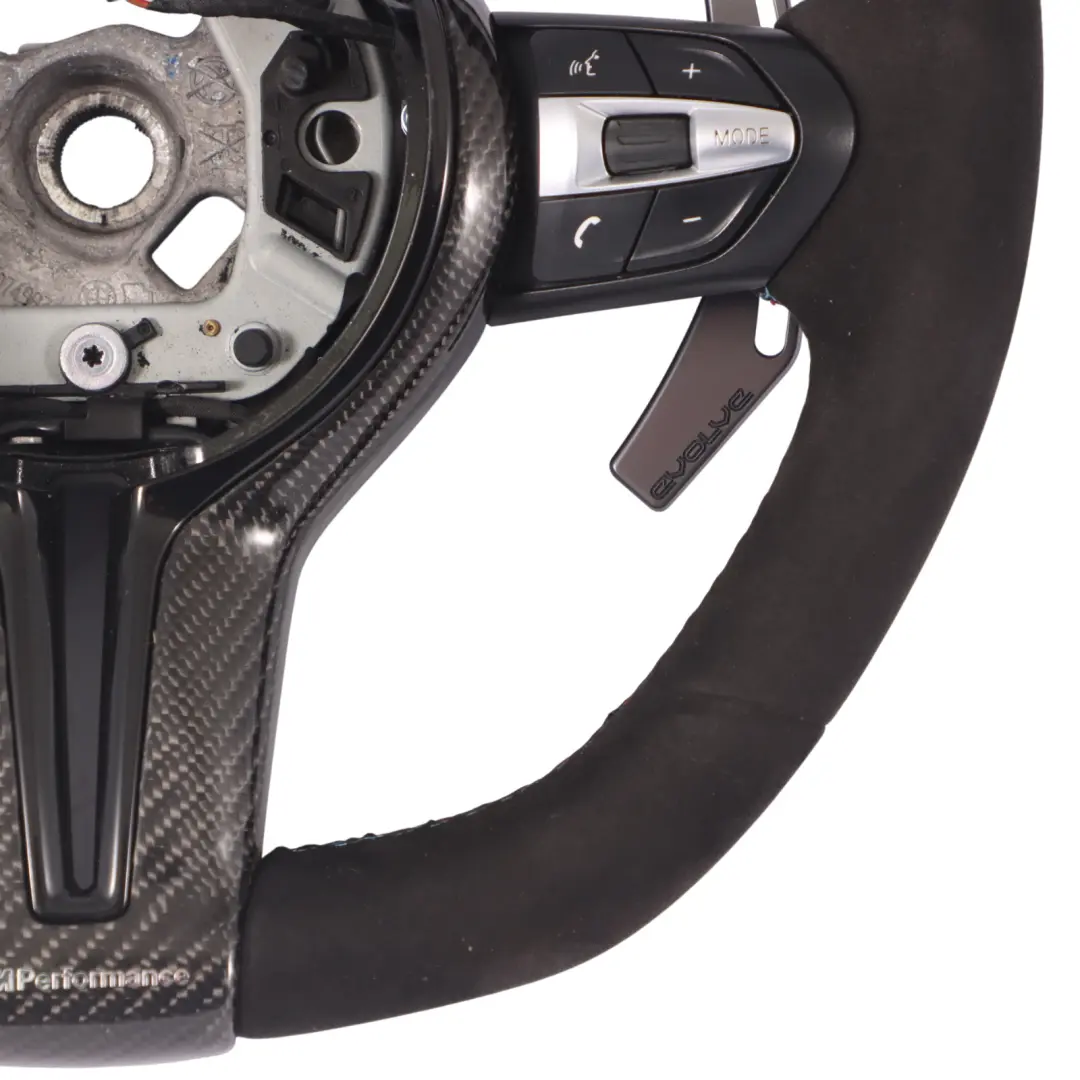 Steering Wheel BMW F07 F10 F11 F12 Alcantara M Performance Carbon Paddle Shift to with Part number 2253649 Steering Wheel BMW F07 F10 F11 F12 Alcantara M Performance Carbon Paddle Shift - SKU 2253649 - Part number 2253649
