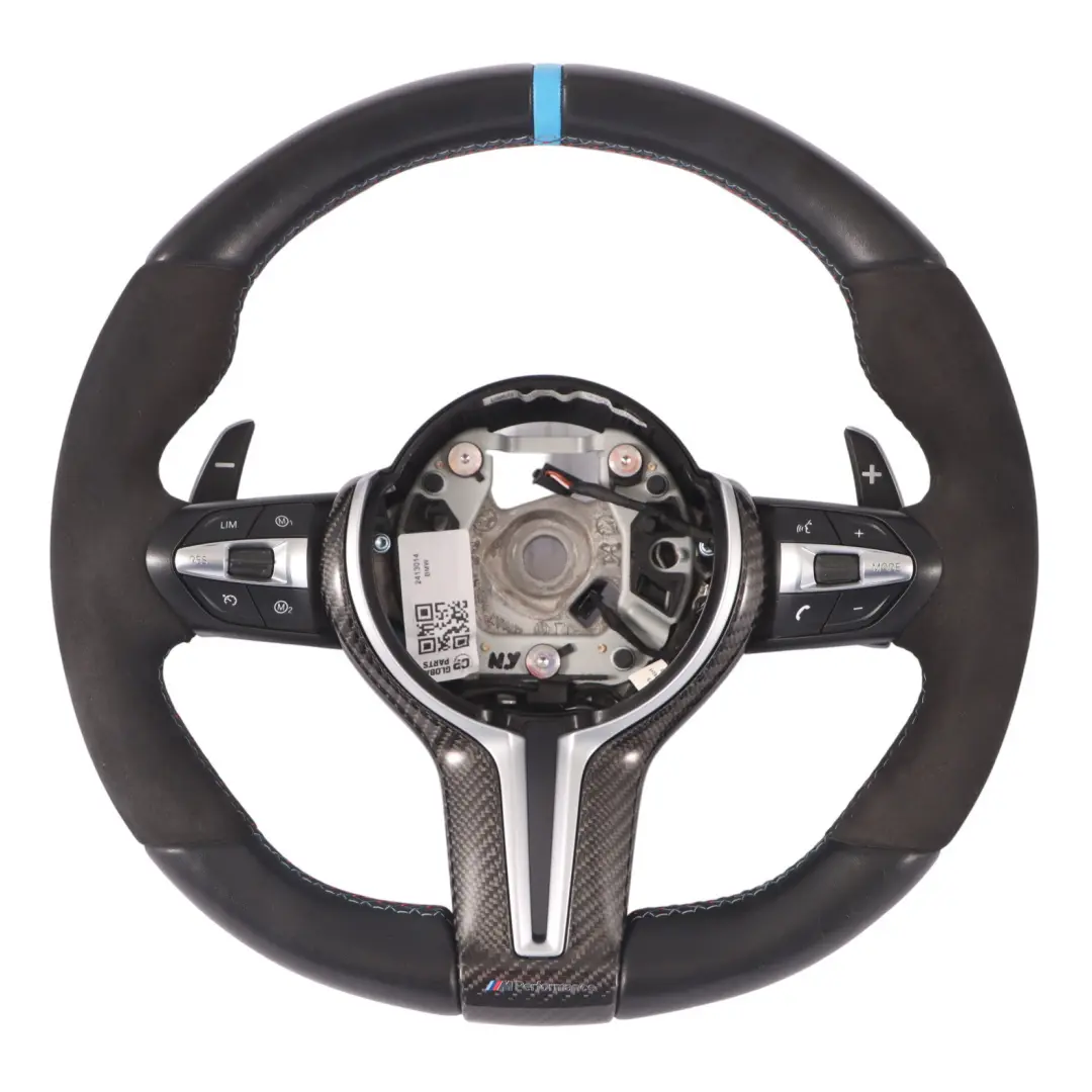 Cuero Alcantara M Performance Carbono Calefactado para Volante BMW F80 M3 F82 M4 con número de pieza 2413014 Volante BMW F80 M3 F82 M4 Cuero Alcantara M Performance Carbono Calefactado - SKU 2413014 - Número de pieza 2413014
