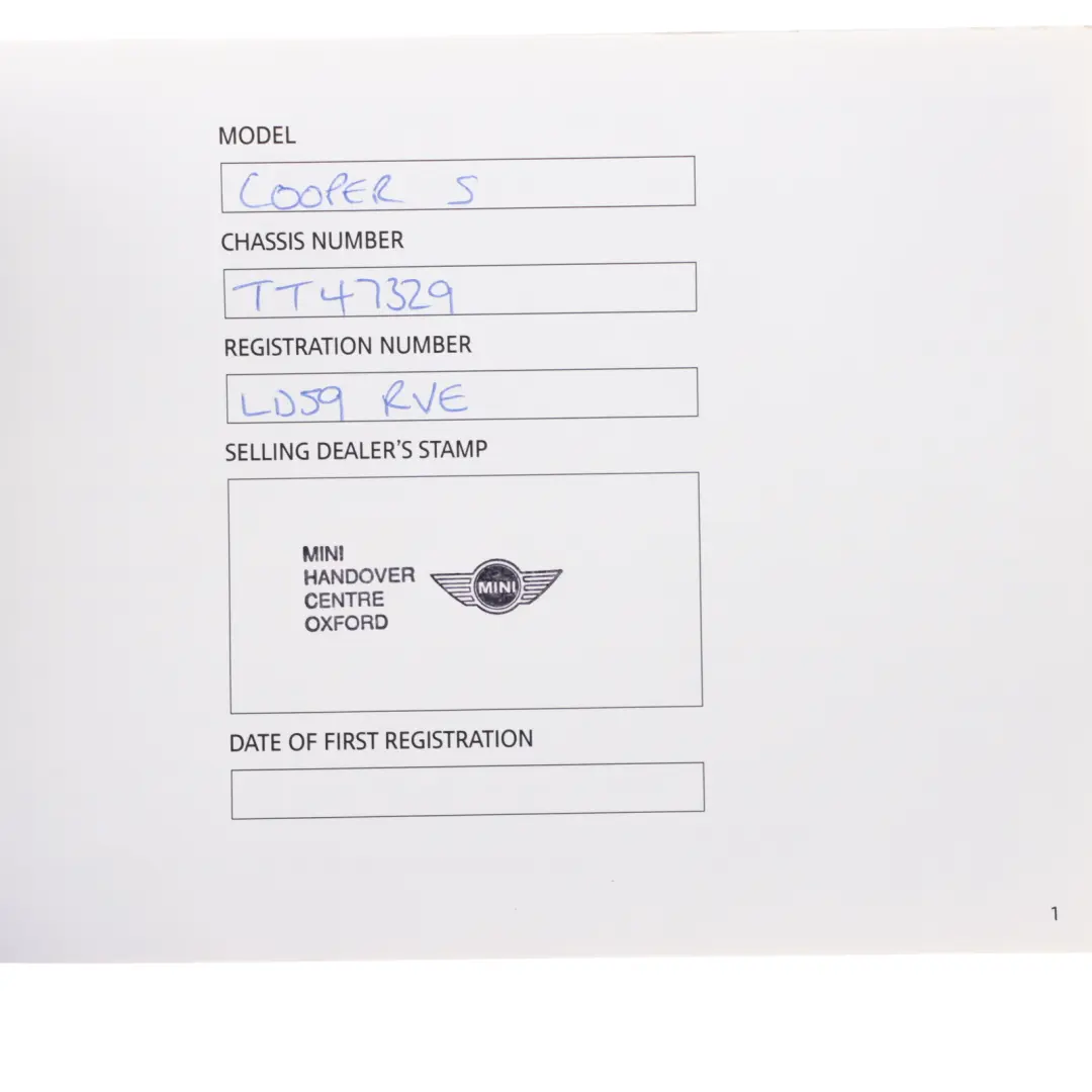 Owner's Handbook Instructions Pouch Case Wallet Set to BMW Mini Cooper R56 R57 with Part number 2602922 BMW Mini Cooper R56 R57 Owner's Handbook Instructions Pouch Case Wallet Set - SKU 2602922 - Part number 2602922