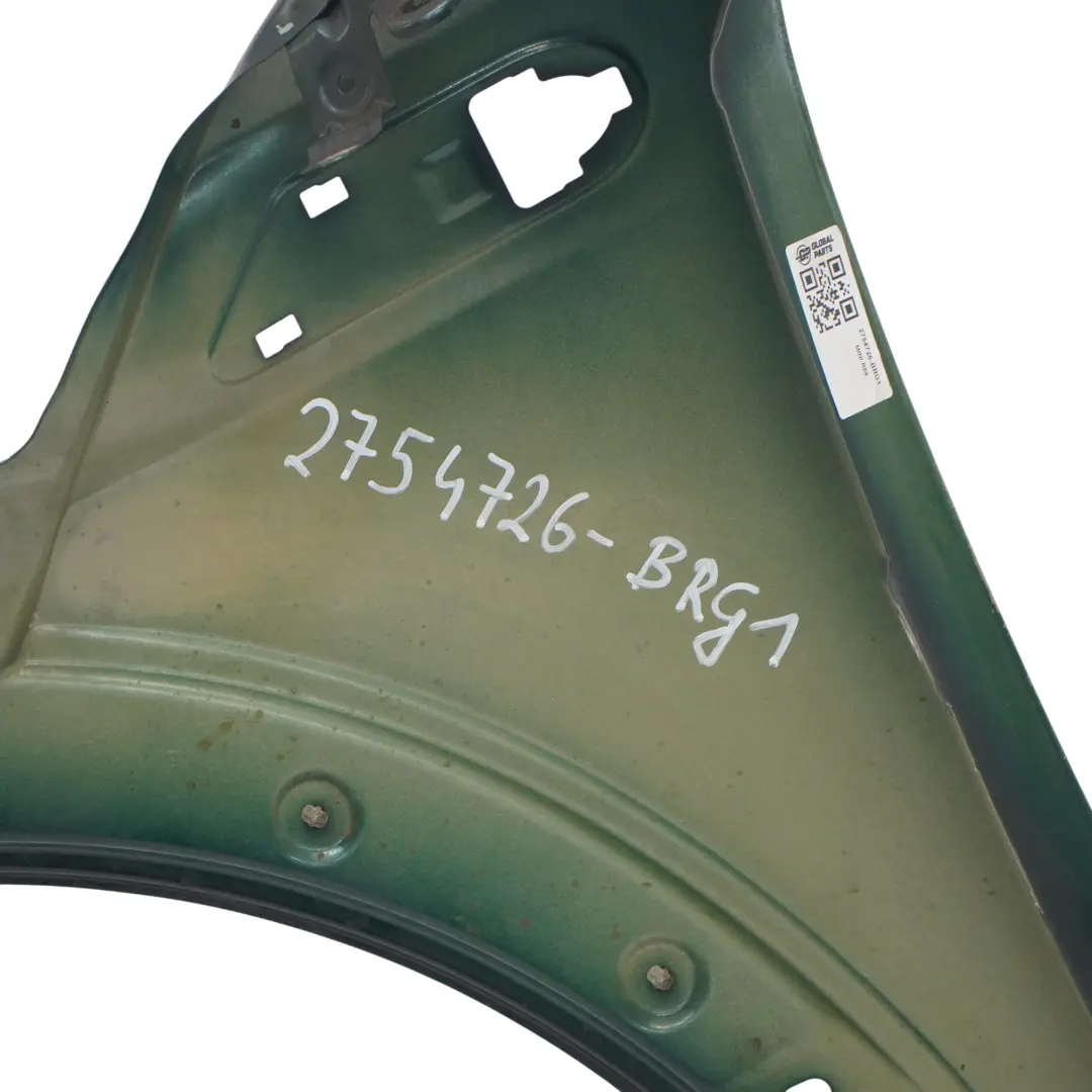 Side Panel Front Right Wing O/S British Green Metallic - A67 to Mini R55 R56 R57 with Part number 2754726 Mini R55 R56 R57 Side Panel Front Right Wing O/S British Green Metallic - A67 - SKU 2754726-BRG1 - Part number 2754726
