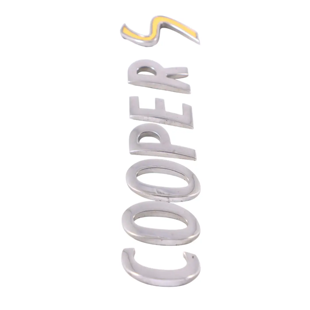 Kofferraumklappe Cooper S Schriftzug Emblem Logo für Mini Cooper R53 R55 R56 R57 mit Teilenummer 2755618 Mini Cooper R53 R55 R56 R57 Kofferraumklappe Cooper S Schriftzug Emblem Logo - SKU 2755618-3 - Teilenummer 2755618