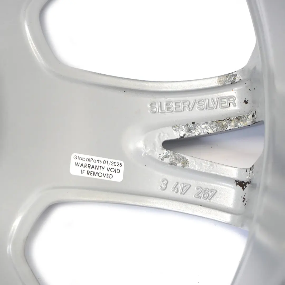 Front Wheel Alloy Rim Y-Spoke 191 19" 8,5J ET:46 to BMW X3 E83 Silver with Part number 3417267 BMW X3 E83 Silver Front Wheel Alloy Rim Y-Spoke 191 19" 8,5J ET:46 - SKU 3417267-4 - Part number 3417267