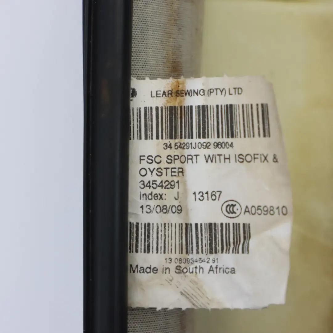 BMW X3 E83 LCI Siedzisko Przedniego Fotela Sport Grzane Skóra Nevada Oyster - SKU 3453282 - Numer Części 3453282