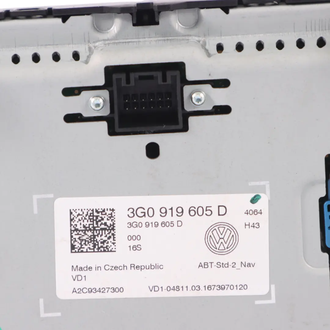 Multimedia MMI Sat Nav Radio Bildschirm für VW Volkswagen Golf VII mit Teilenummer 3G0919605D VW Volkswagen Golf VII Multimedia MMI Sat Nav Radio Bildschirm - SKU 3G0919605D - Teilenummer 3G0919605D