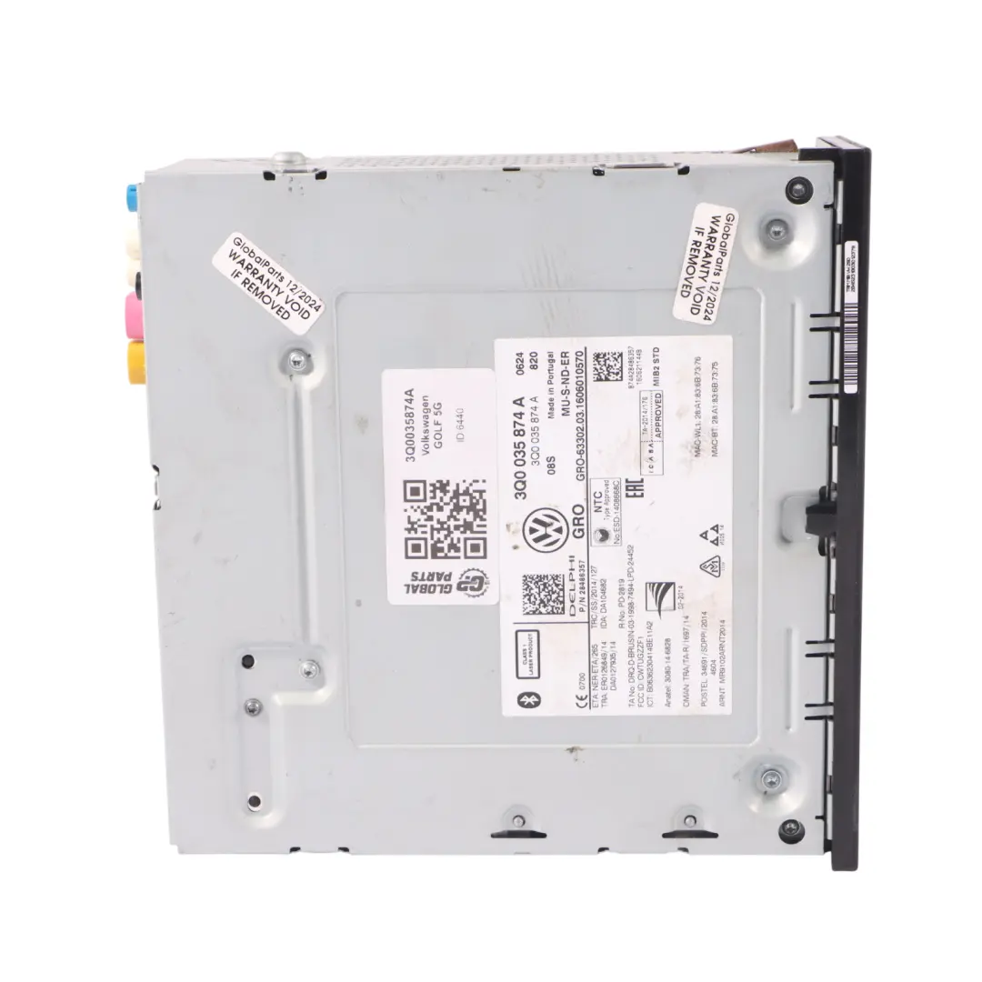 Infotainment Radio Multimedia Head Unit to Volkswagen VW Golf Mk7 with Part number 3Q0035874A Volkswagen VW Golf Mk7 Infotainment Radio Multimedia Head Unit - SKU 3Q0035874A - Part number 3Q0035874A