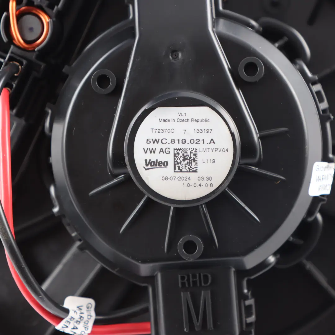Audi S3 8Y Heater Blower Motor Fan Assembly - SKU RHD-3Q2819021 - Part number 3Q2819021