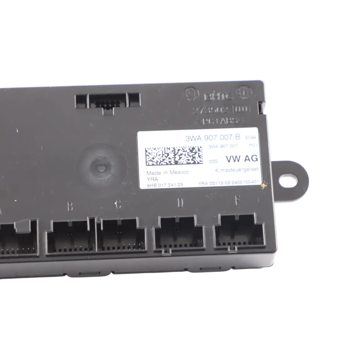 Audi A3 S3 8Y Air Conditioning Heater Module Control Unit - SKU 3WA907007B - Part number 3WA907007B