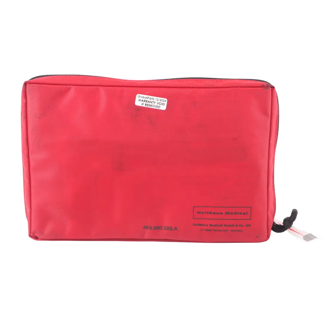Audi A7 4G8 Emergency First Aid Kit Set Pouch Bandages Red Bag - SKU 4E0860282A - Part number 4E0860282A