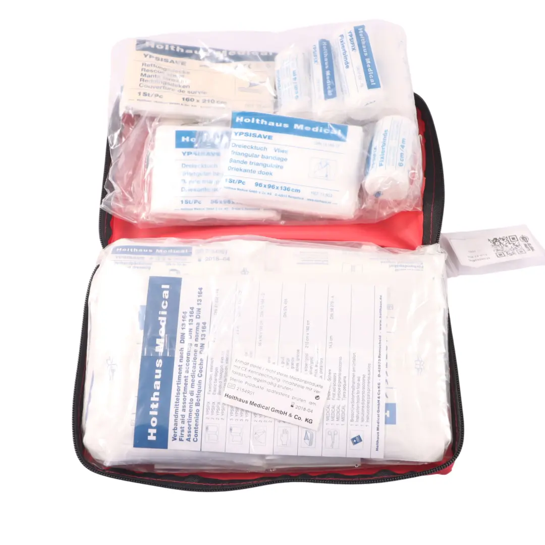 Audi A7 4G8 Emergency First Aid Kit Set Pouch Bandages Red Bag - SKU 4E0860282A - Part number 4E0860282A