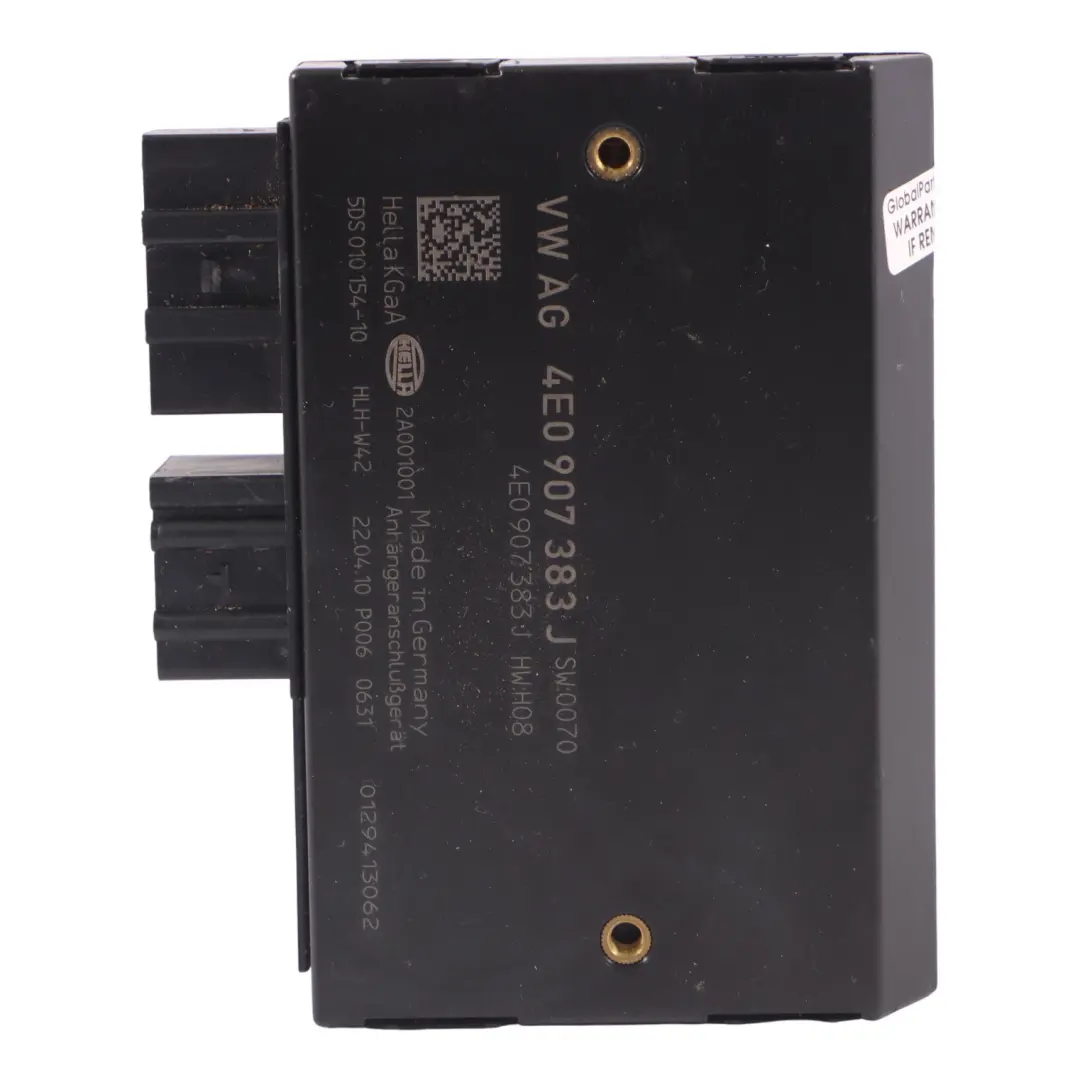 Barre remorquage Module contrôle remorquage pour Audi A4 B9 à propos du numéro de pièce 4E0907383J Audi A4 B9 Barre remorquage Module contrôle remorquage - SKU 4E0907383J - Numéro de pièce 4E0907383J