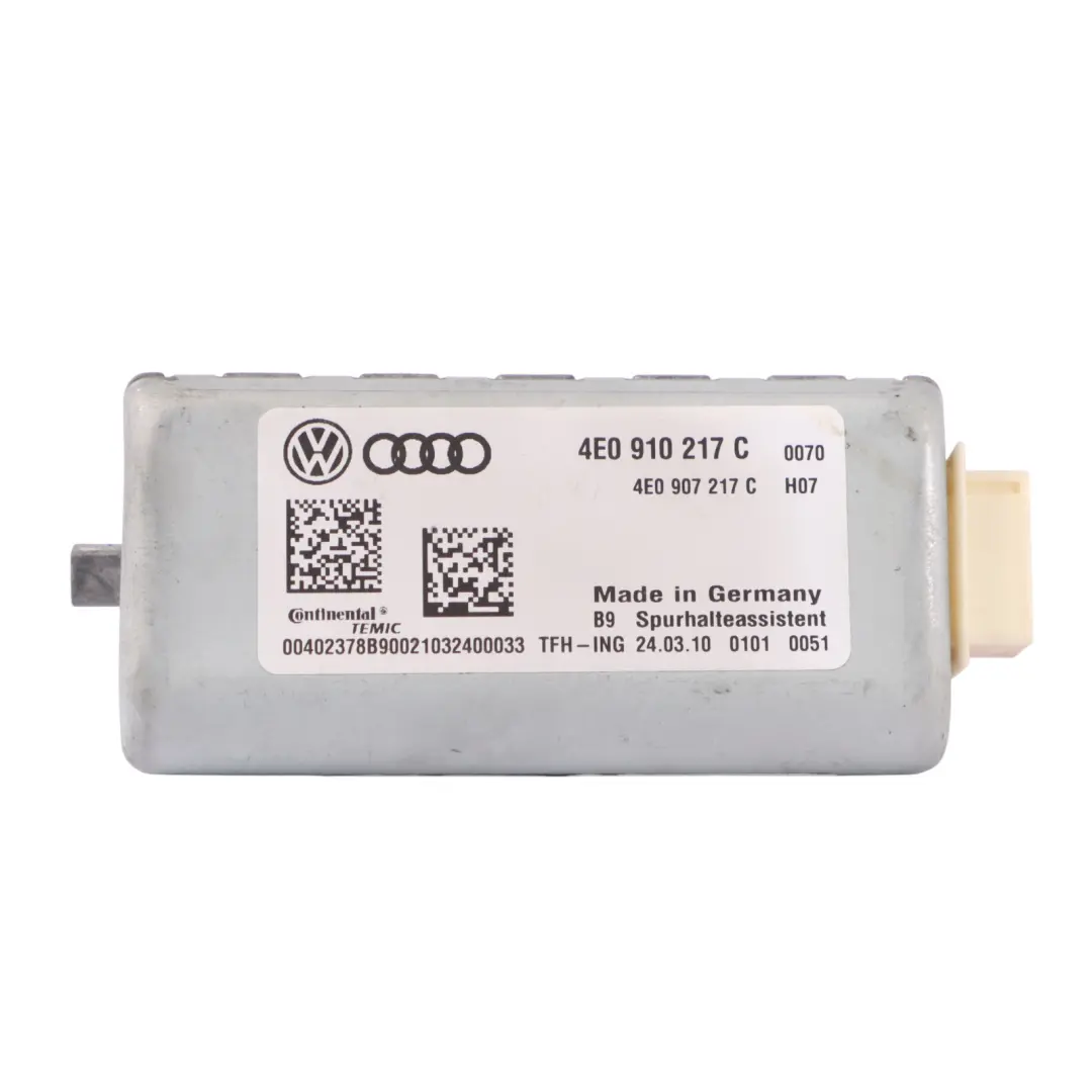 Cámara Frontal FAS Unidad de Control Asistencia de Carril 4E0910217D para Audi Q7 4L con número de pieza 4E0910217C Audi Q7 4L Cámara Frontal FAS Unidad de Control Asistencia de Carril 4E0910217D - SKU 4E0910217C - Número de pieza 4E0910217C