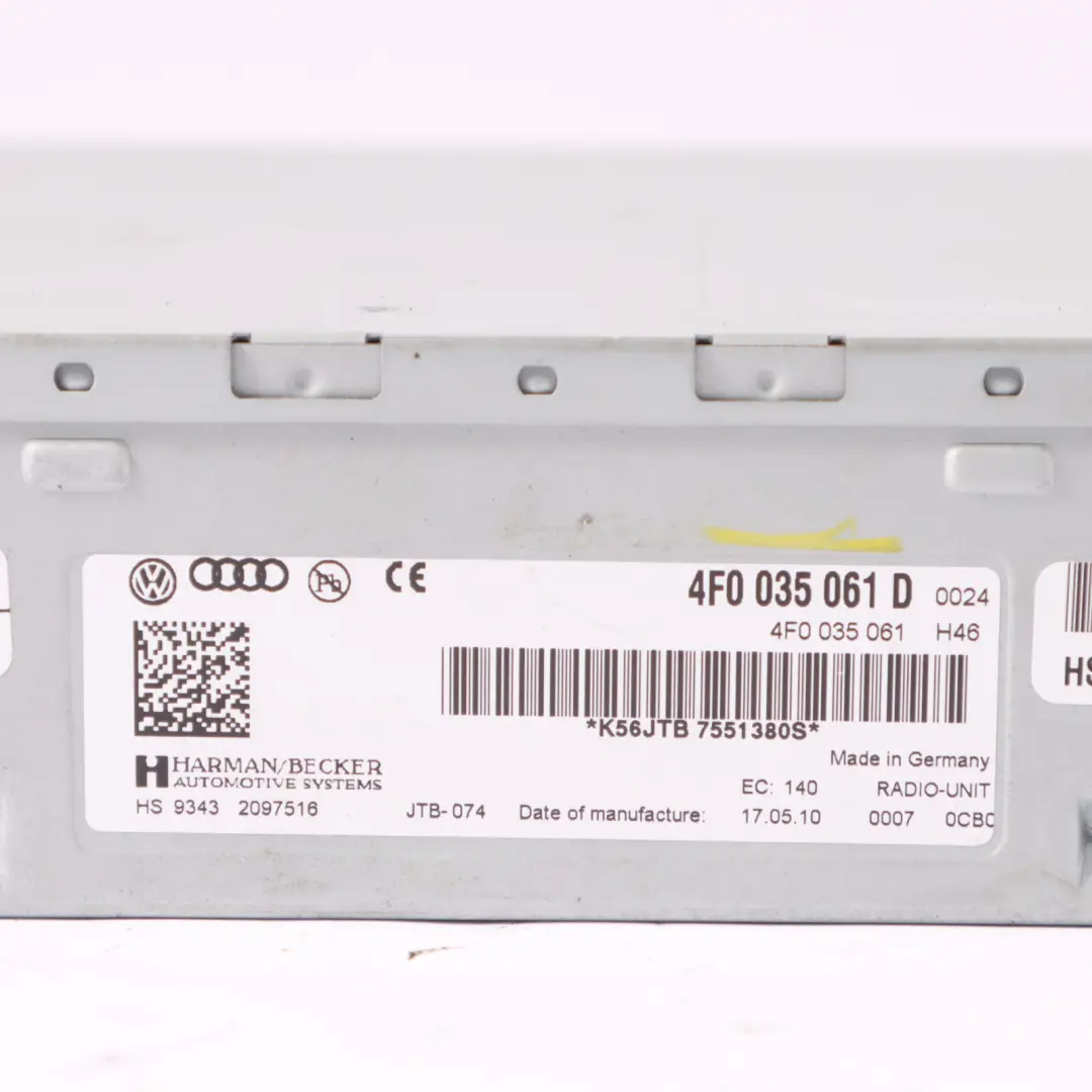 Audi A4 A5 A6 Q5 Q7 Radio Control Head Unit Harman Becker - SKU 4F0035061D - Part number 4F0035061D
