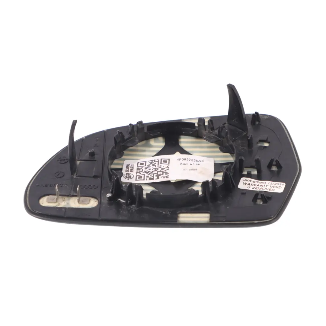 Audi A3 8P Espejo retrovisor exterior Inserto de cristal derecho - SKU 4F0857536AE - Número de pieza 4F0857536AE