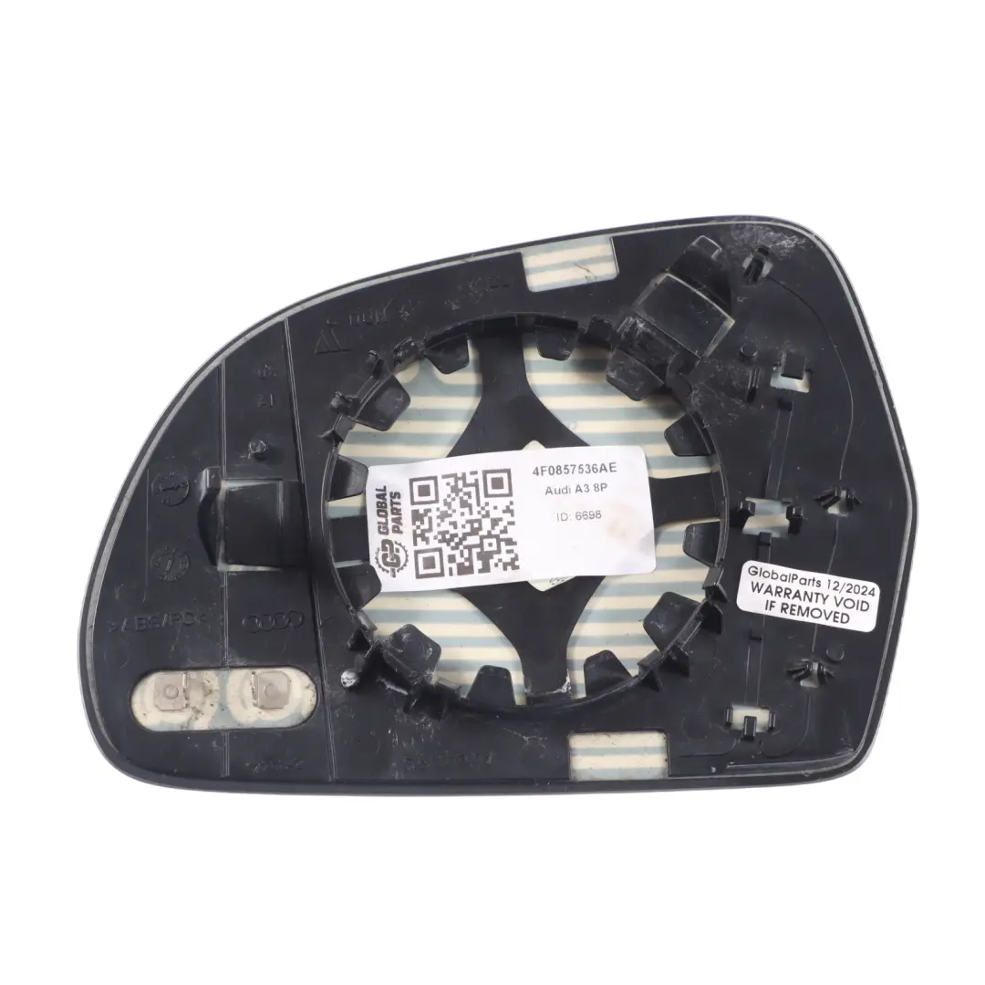 Audi A3 8P Exterior Wing Mirror Glass Glazing Insert Right O/S - SKU 4F0857536AE - Part number 4F0857536AE
