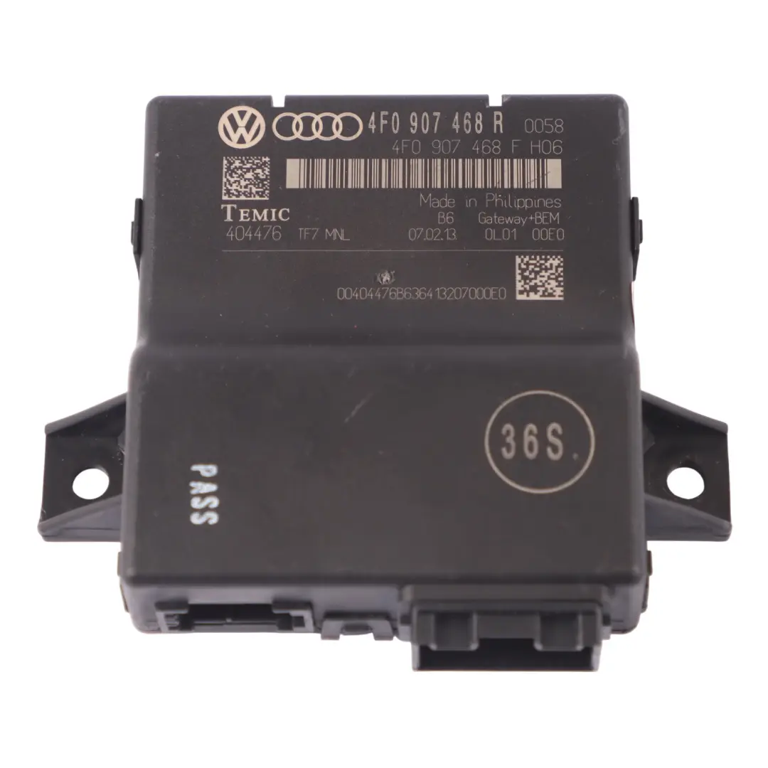 AUDI Q7 4L Quattro 3.0 TDI BUS Diagnostic Gateway Interface Module - SKU 4F0907468R - Part number 4F0907468R