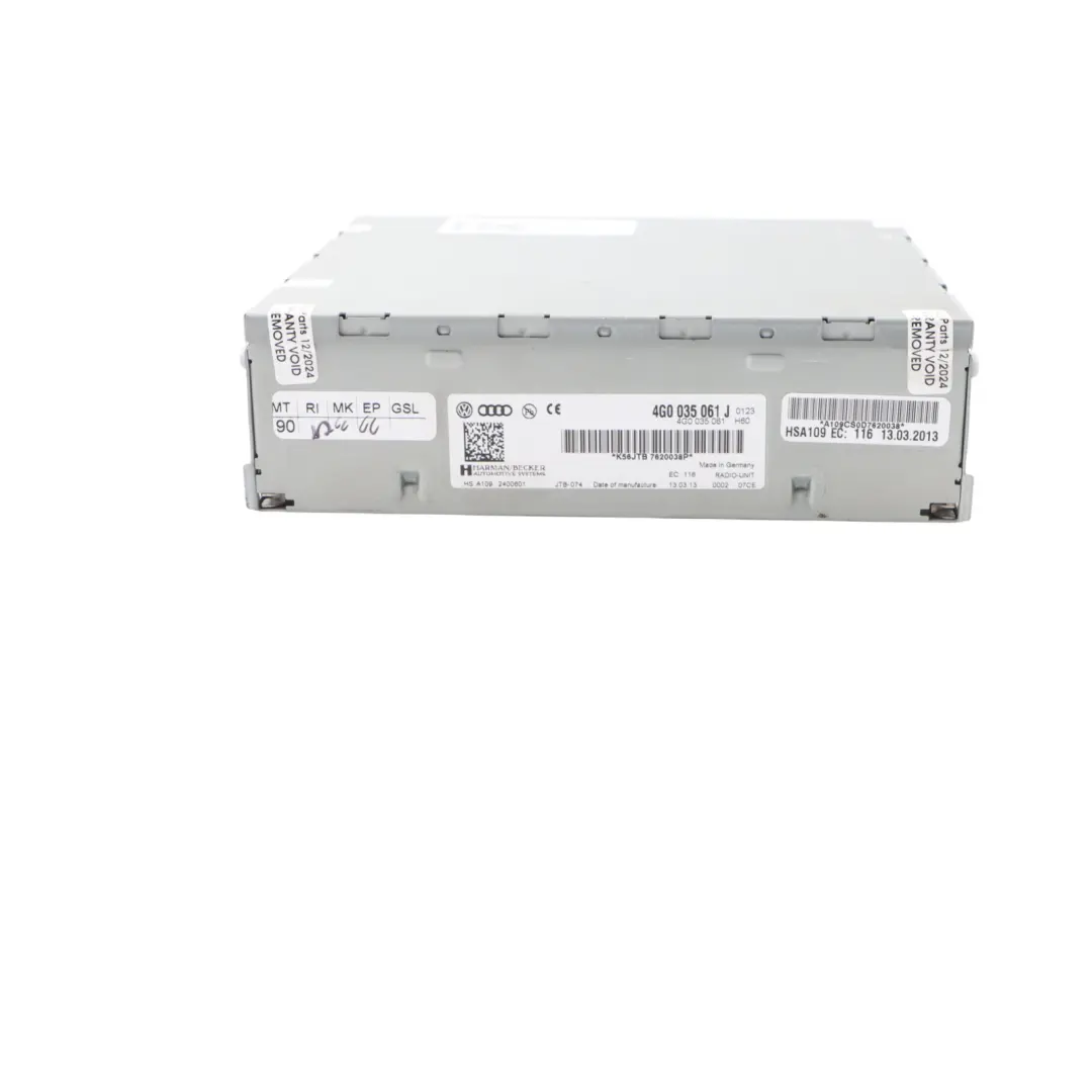 Audi A7 4G A4 B8 A6 C7 Q5 8R Sat Navi Stereo Radio Audio Unit Player - SKU 4G0035061J - Part number 4G0035061J