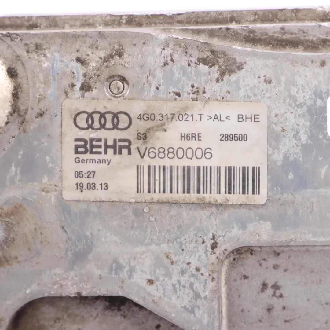 Audi A6 A7 Gearbox Transmission Oil Cooler Auxiliary Cooling Unit - SKU 4G0317021T - Part number 4G0317021T