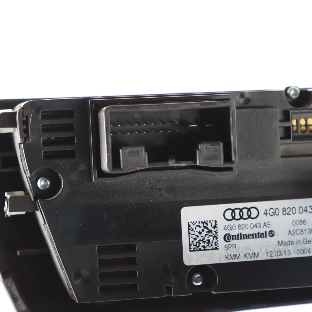 Dashboard Climate Control Panel Heated Seat Switch to Audi A7 4G A6 C6 with Part number 4G0820043AE Audi A7 4G A6 C6 Dashboard Climate Control Panel Heated Seat Switch - SKU 4G0820043AE - Part number 4G0820043AE