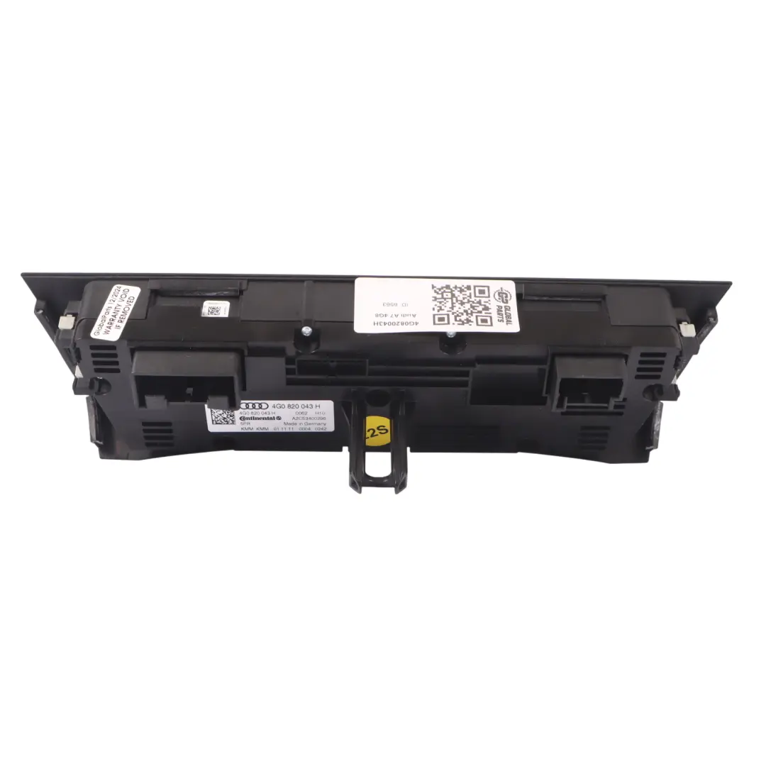 Audi A7 4G8 A/C Air Condition Heater Climate Control Switch Panel - SKU 4G0820043H - Part number 4G0820043H