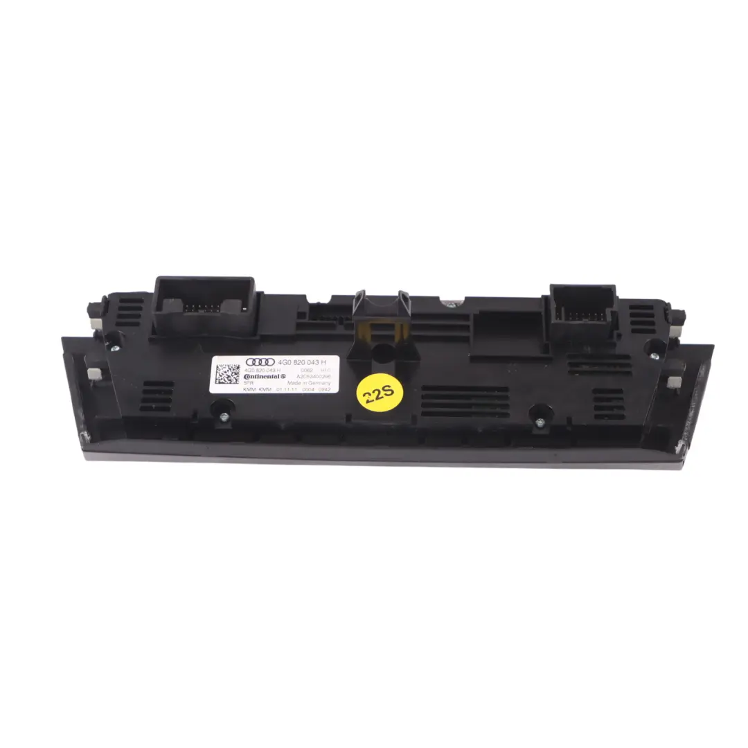 Audi A7 4G8 A/C Air Condition Heater Climate Control Switch Panel - SKU 4G0820043H - Part number 4G0820043H