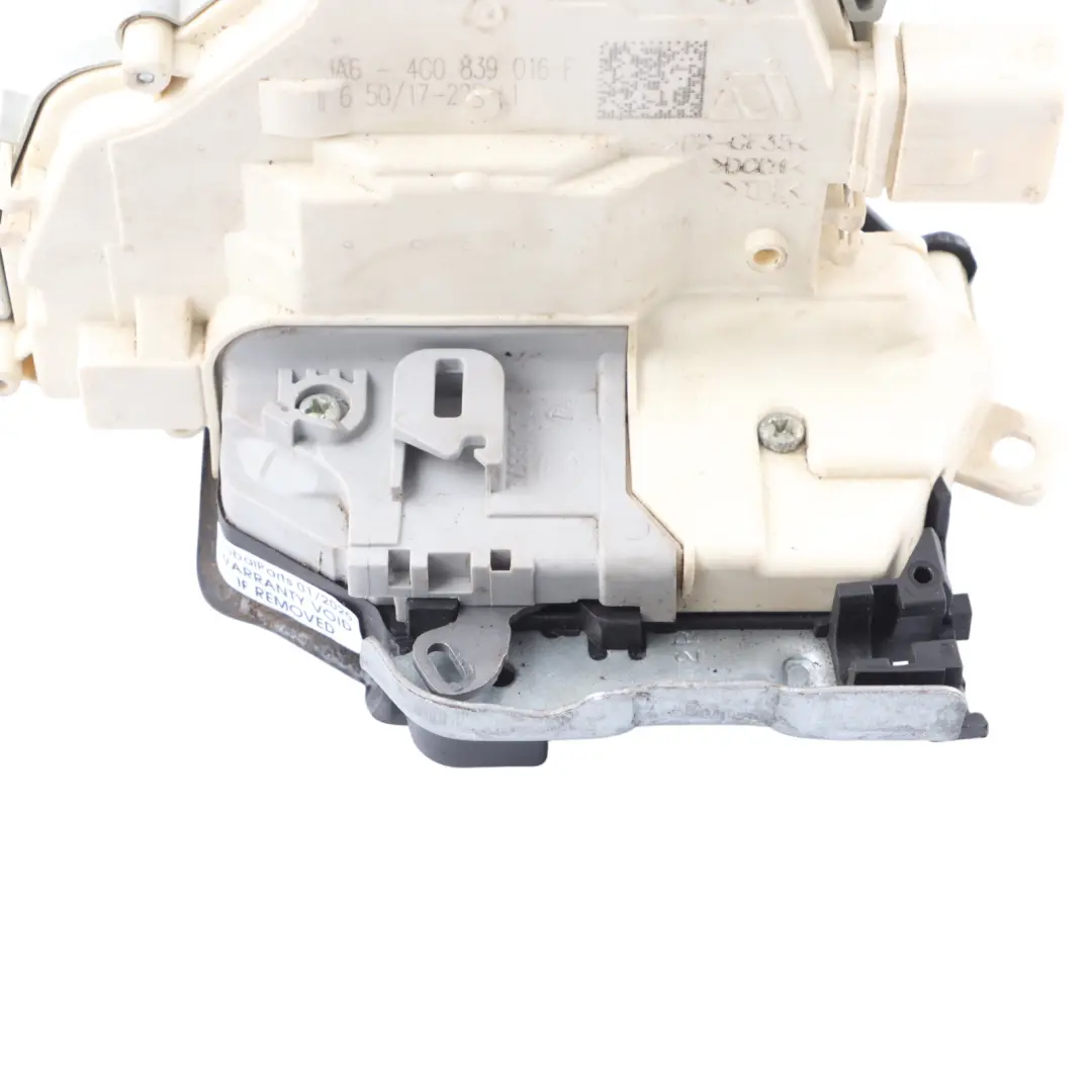 Door Lock Actuator Mechanism Right O/S Assembly to Audi A4 B9 Q5 FY Rear with Part number 4G0839016F Audi A4 B9 Q5 FY Rear Door Lock Actuator Mechanism Right O/S Assembly - SKU 4G0839016F-1 - Part number 4G0839016F