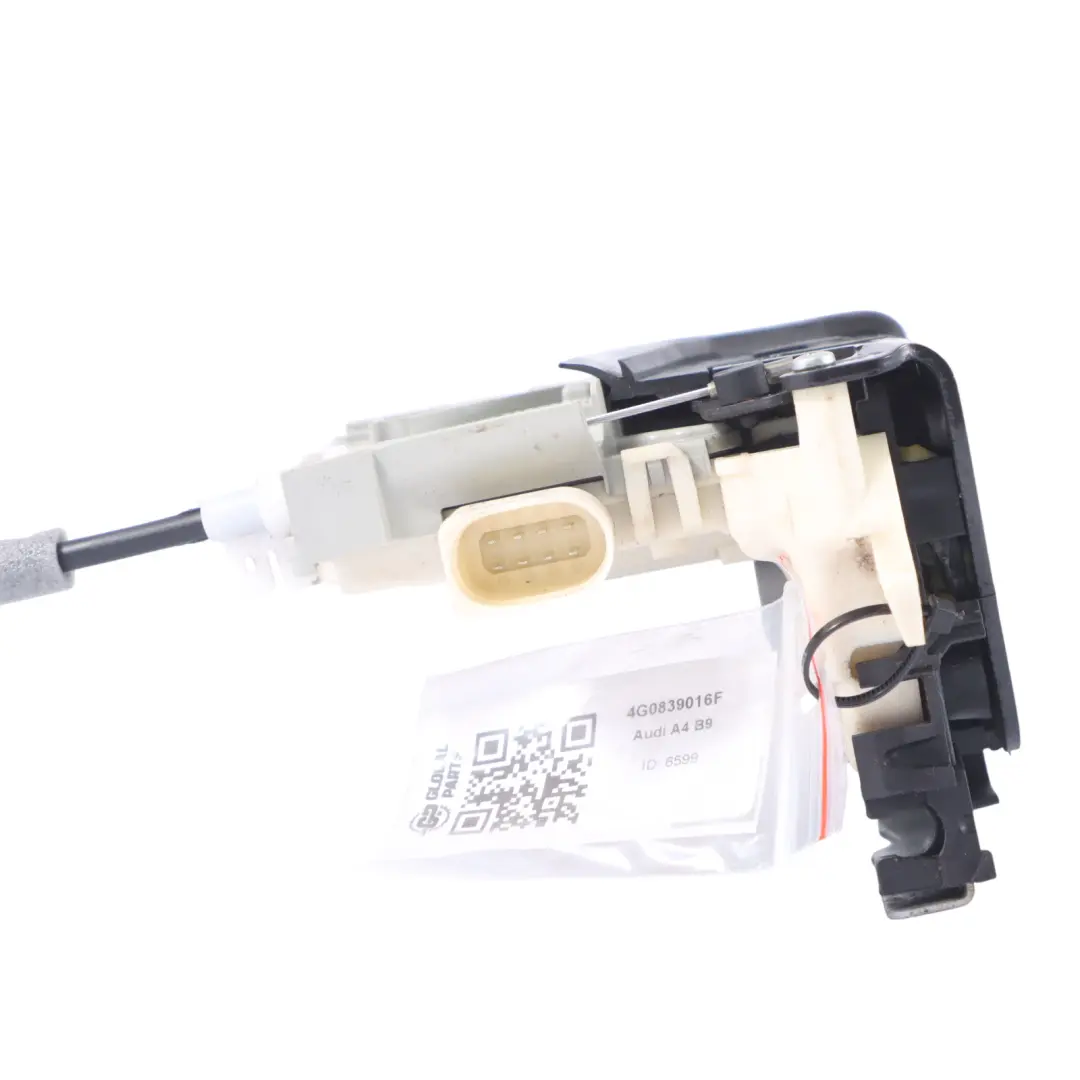 Meccanismo blocco della porta posteriore destra montaggio per Audi A4 B9 con numero di parte 4G0839016F Audi A4 B9 Meccanismo blocco della porta posteriore destra montaggio - SKU 4G0839016F - Numero di parte 4G0839016F