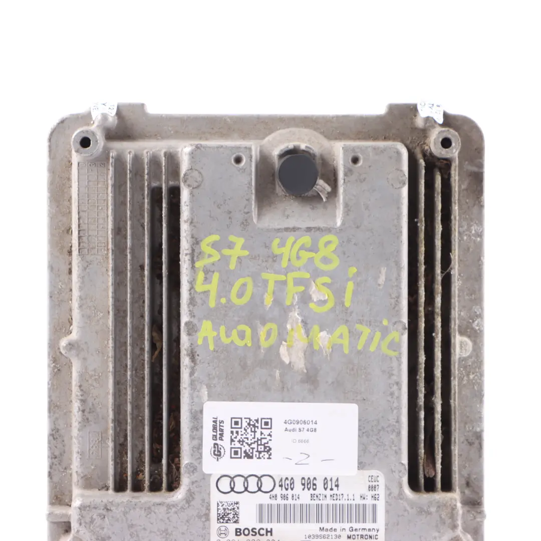 Audi S7 4G 4.0 TFSI CEUC Engine Module Control Unit ECU Automatic - SKU 4G0906014 - Part number 4G0906014