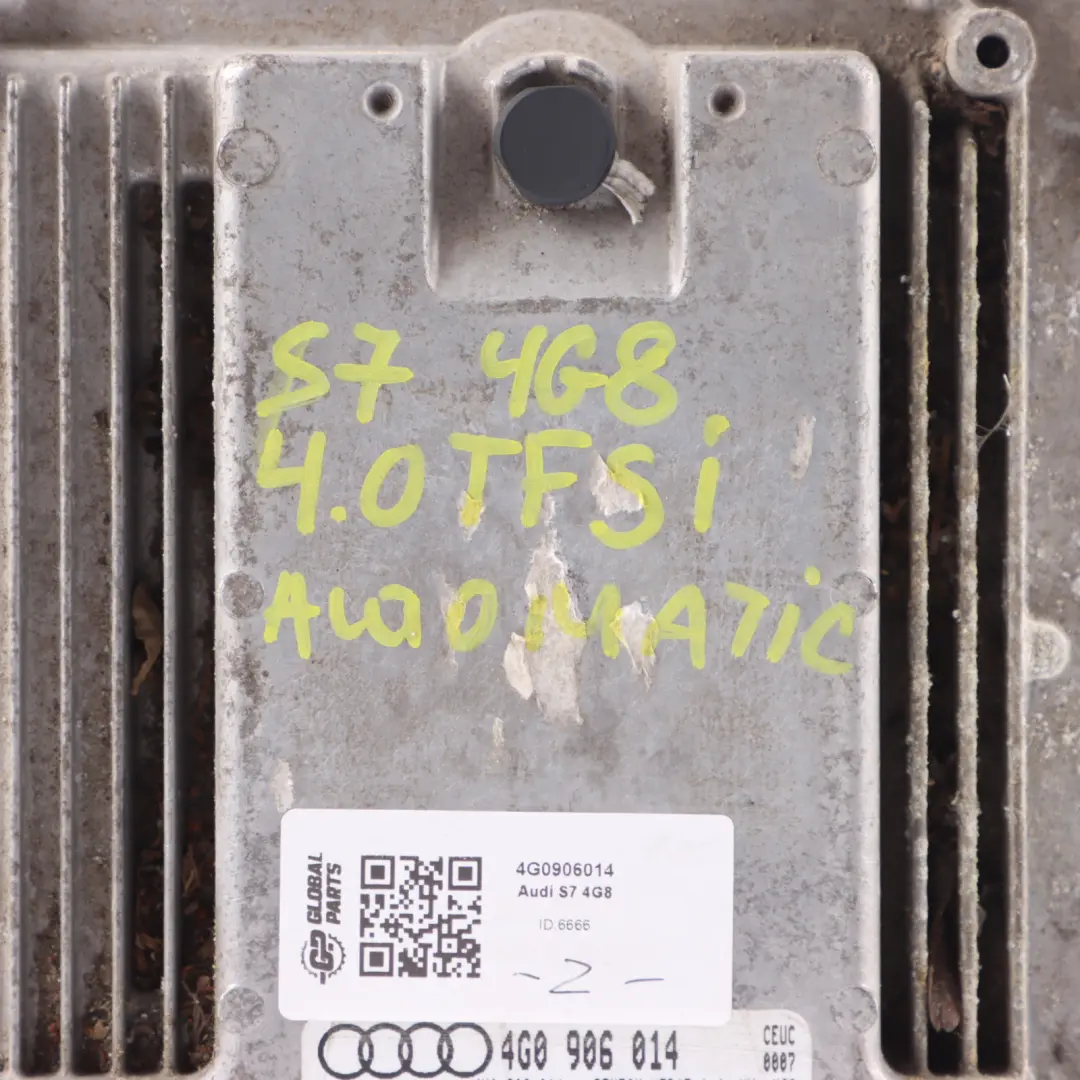 CEUC Engine Module Control Unit ECU Automatic to Audi S7 4G 4.0 TFSI with Part number 4G0906014 Audi S7 4G 4.0 TFSI CEUC Engine Module Control Unit ECU Automatic - SKU 4G0906014 - Part number 4G0906014