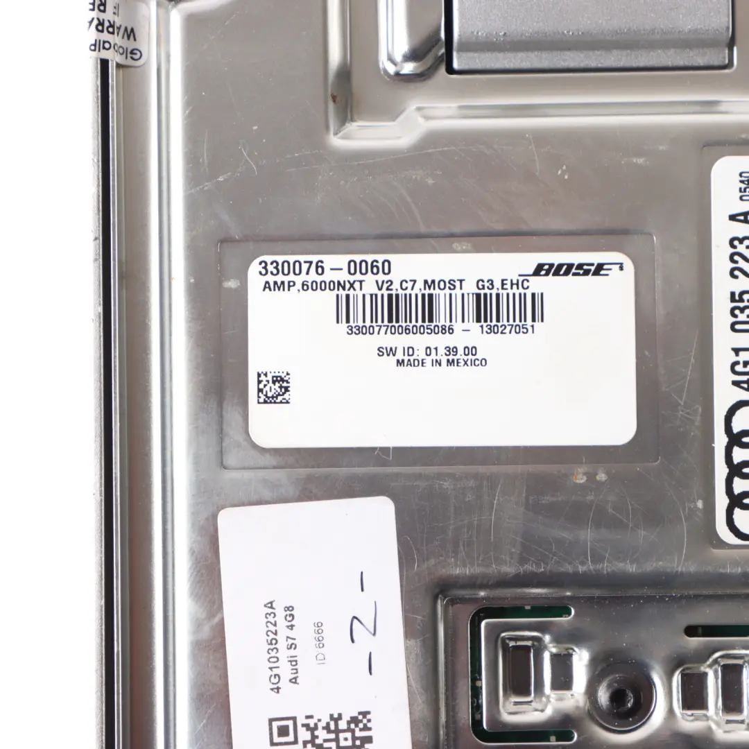 Audio Audi A6 S6 C7 A7 S7 4G A8 S8 D4 Sound Amplifier Amp to Power with Part number 4G1035223A Power Audio Audi A6 S6 C7 A7 S7 4G A8 S8 D4 Sound Amplifier Amp - SKU 4G1035223A - Part number 4G1035223A