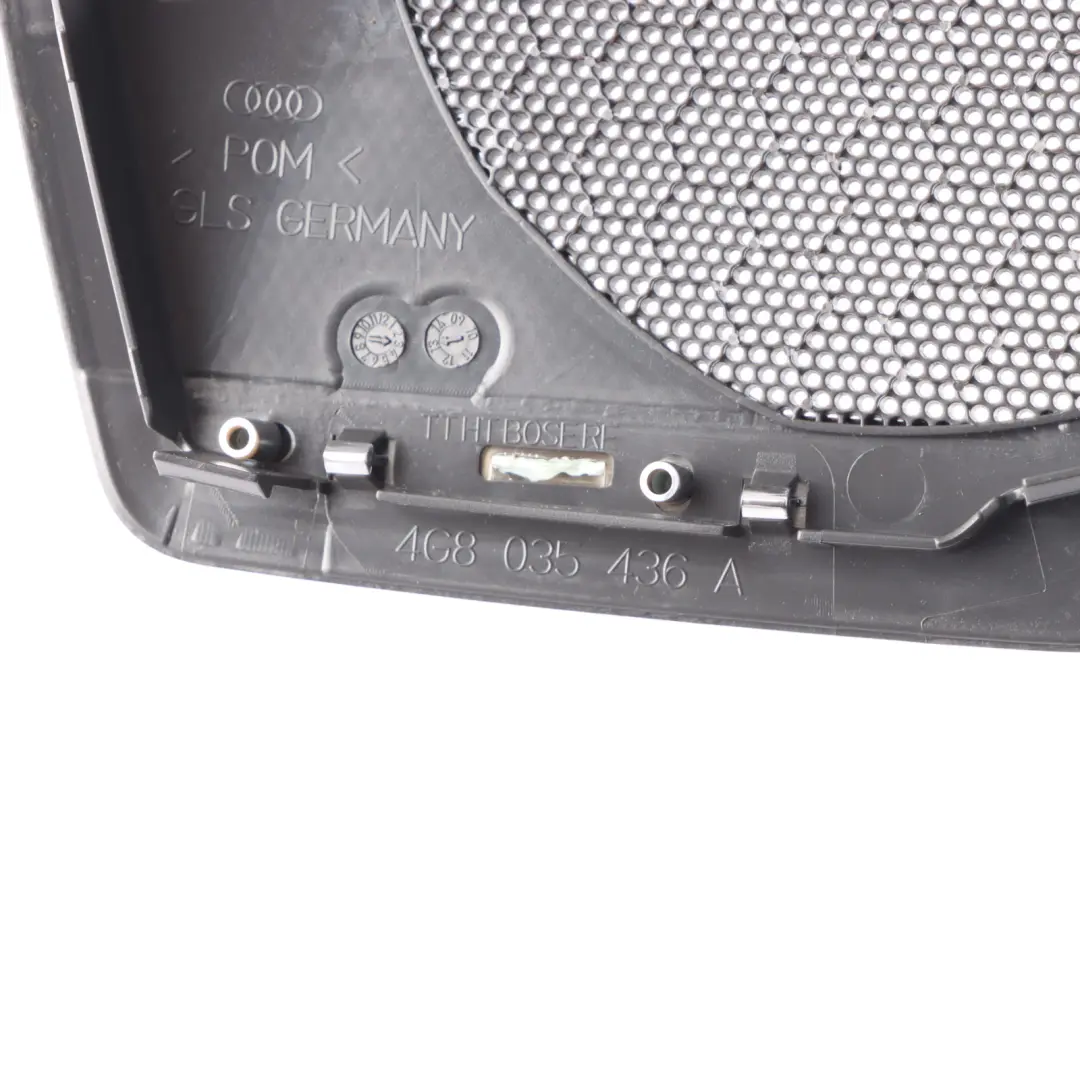 Audi S7 4G A7 Altavoz Cubierta BOSE Puerta Trasera Derecha Trim Negro - SKU 4G8035436A - Número de pieza 4G8035436A