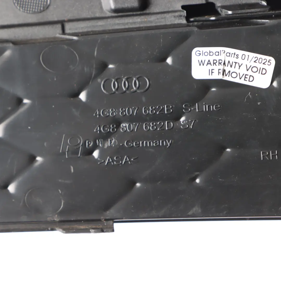 Front Bumper Right O/S Grille Cover Trim Duct Black to Audi S7 A7 4G with Part number 4G8807682B Audi S7 A7 4G Front Bumper Right O/S Grille Cover Trim Duct Black - SKU 4G8807682B - Part number 4G8807682B