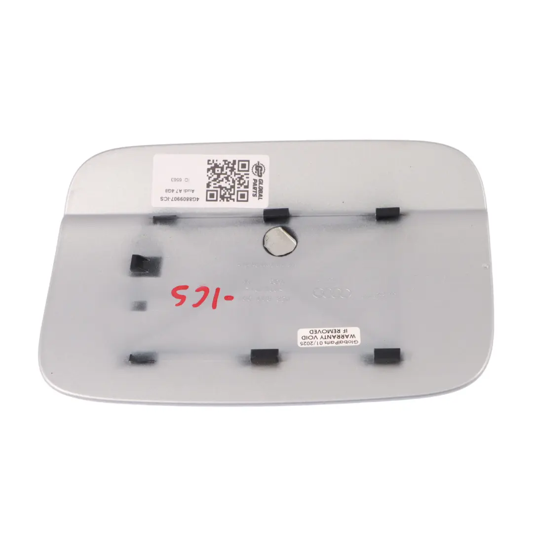Audi A7 4G Fuel Tank Filler Flap Cap Cover Ice Silver - X7W - SKU 4G8809907-ICS - Part number 4G8809907