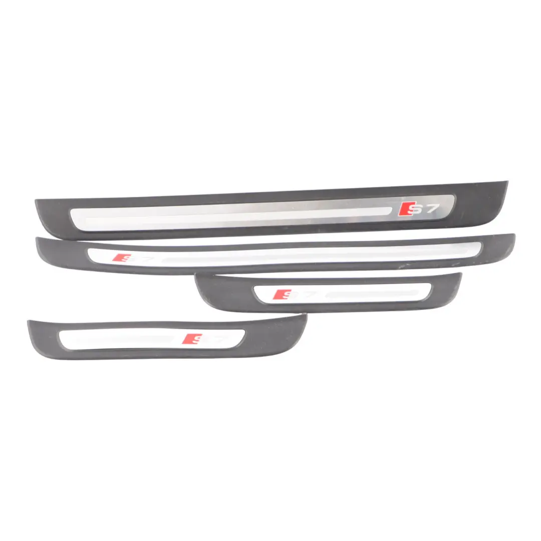 AUDI S7 4G Door Step Cover SET Sill Trim S7 Front Rear N/O/S Black - SKU 4G8853373A - Part number 4G8853373A