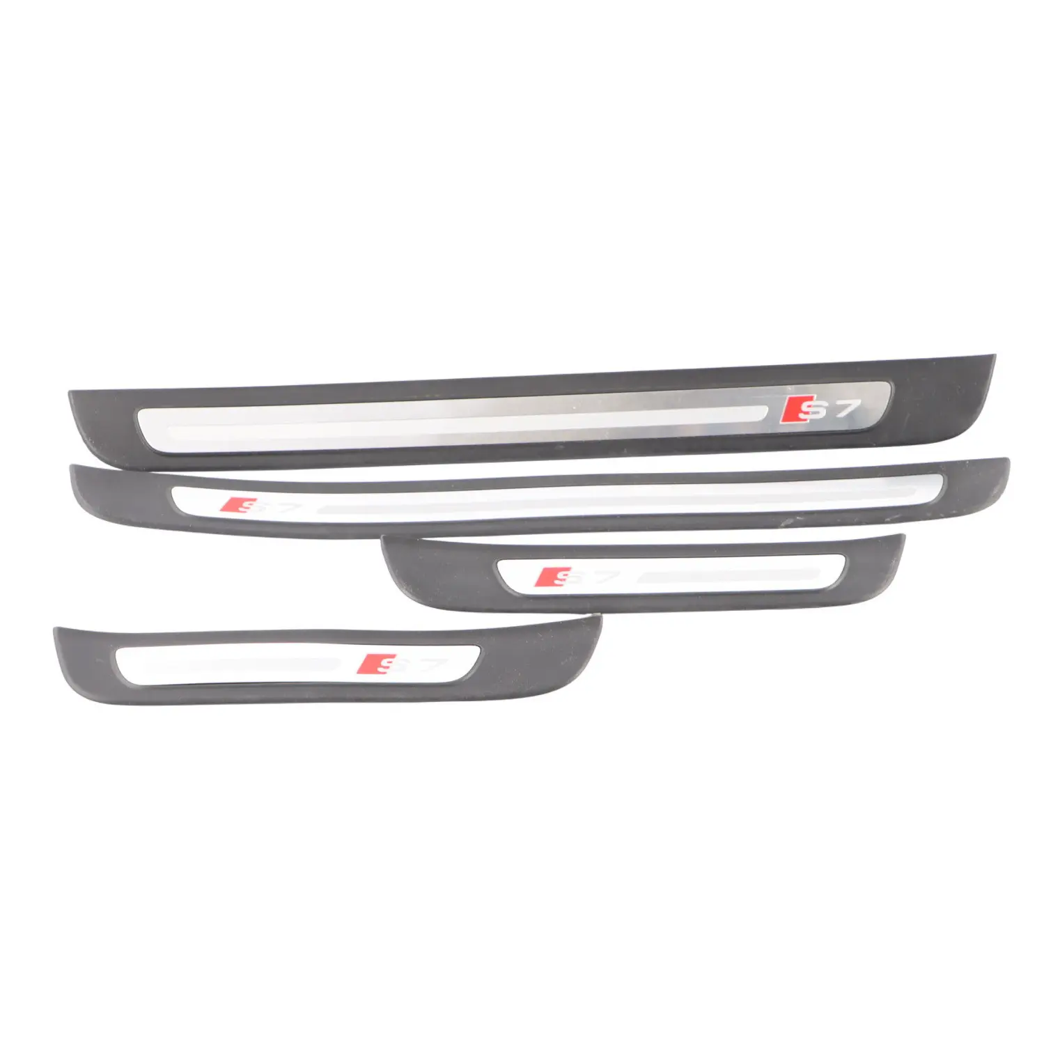 AUDI S7 4G Door Step Cover SET Sill Trim S7 Front Rear N/O/S Black 4G8853373A