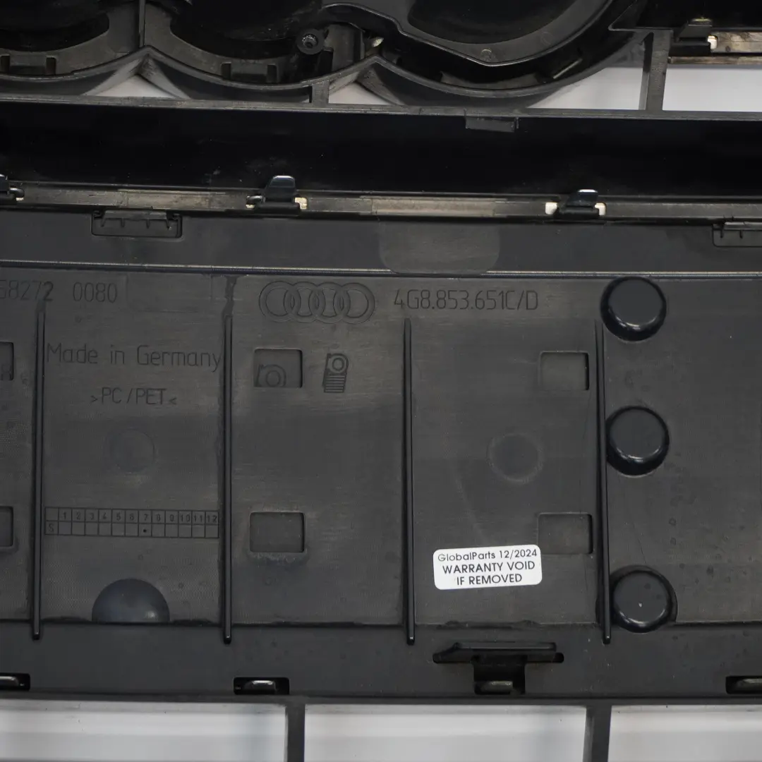 Audi A7 4G8 Paragolpes delantero Radiador Centro Rejilla Cubre Panel - SKU 4G8853651C - Número de pieza 4G8853651C