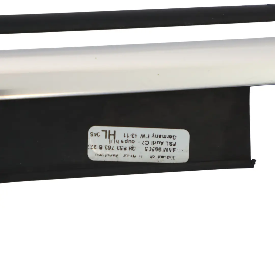 Sportback Moldura Cristal Puerta Cromada Trasera Izquierda para Audi A7 4G con número de pieza 4G8853763B Audi A7 4G Sportback Moldura Cristal Puerta Cromada Trasera Izquierda - SKU 4G8853763B - Número de pieza 4G8853763B