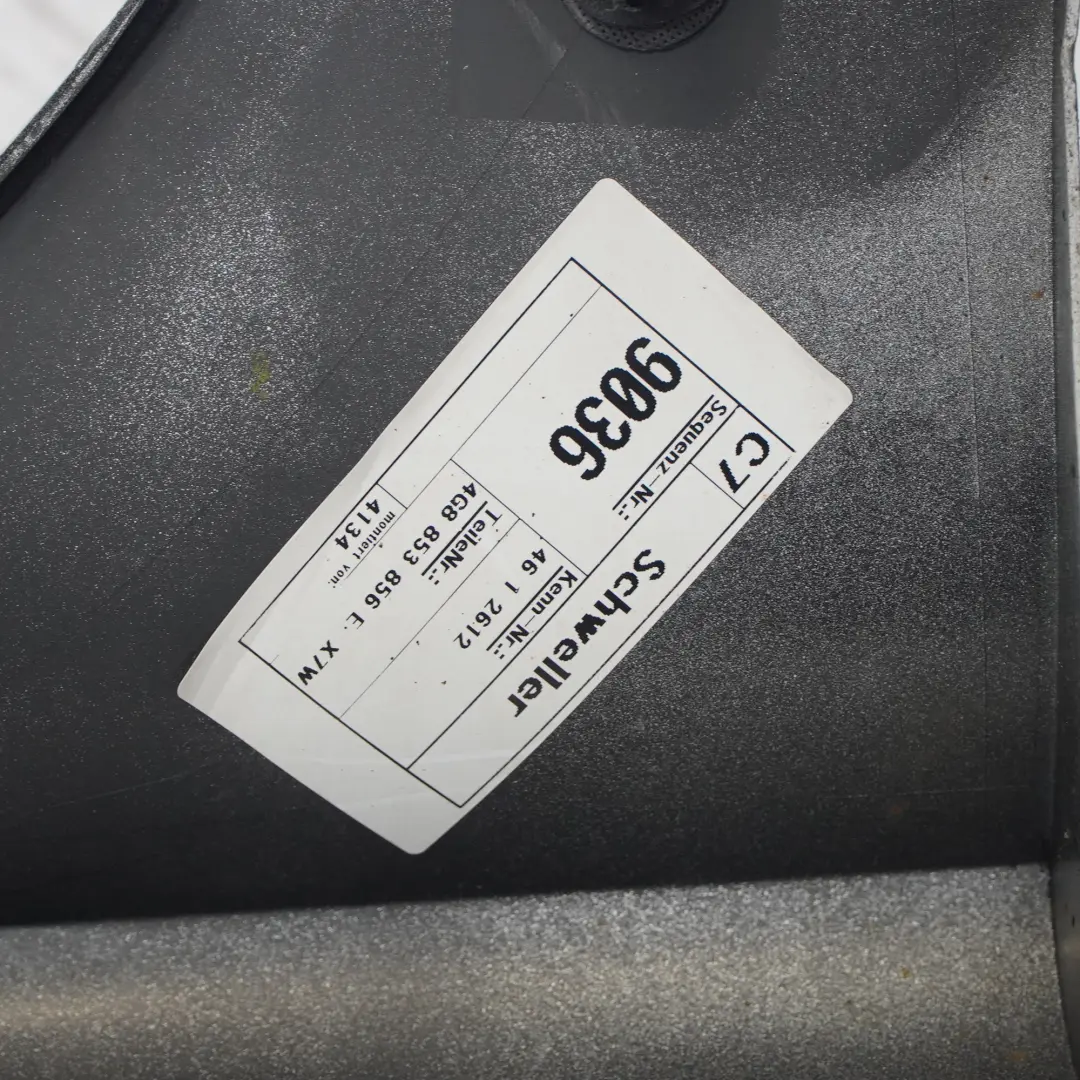 4G8 Side Skirt Door Sill Cover Right O/S Panel Ice Silver Metallic - X7W to Audi A7 with Part number 4G8853856E Audi A7 4G8 Side Skirt Door Sill Cover Right O/S Panel Ice Silver Metallic - X7W - SKU 4G8853856E-ICS - Part number 4G8853856E