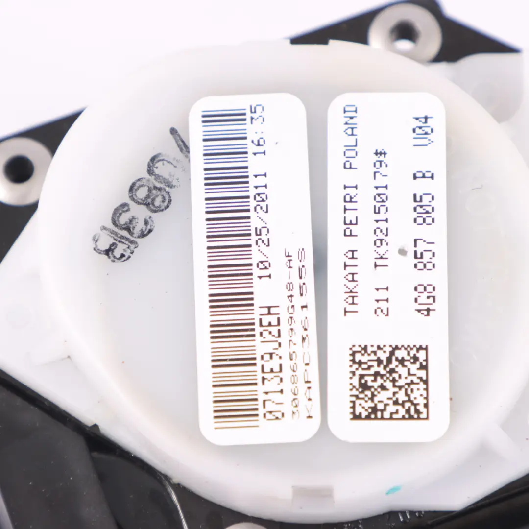 4G8 Seat Belt Buckle Rear Left N/S Seat Bench Lower Belt to Audi A7 with Part number 4G8857805B Audi A7 4G8 Seat Belt Buckle Rear Left N/S Seat Bench Lower Belt - SKU 4G8857805B - Part number 4G8857805B