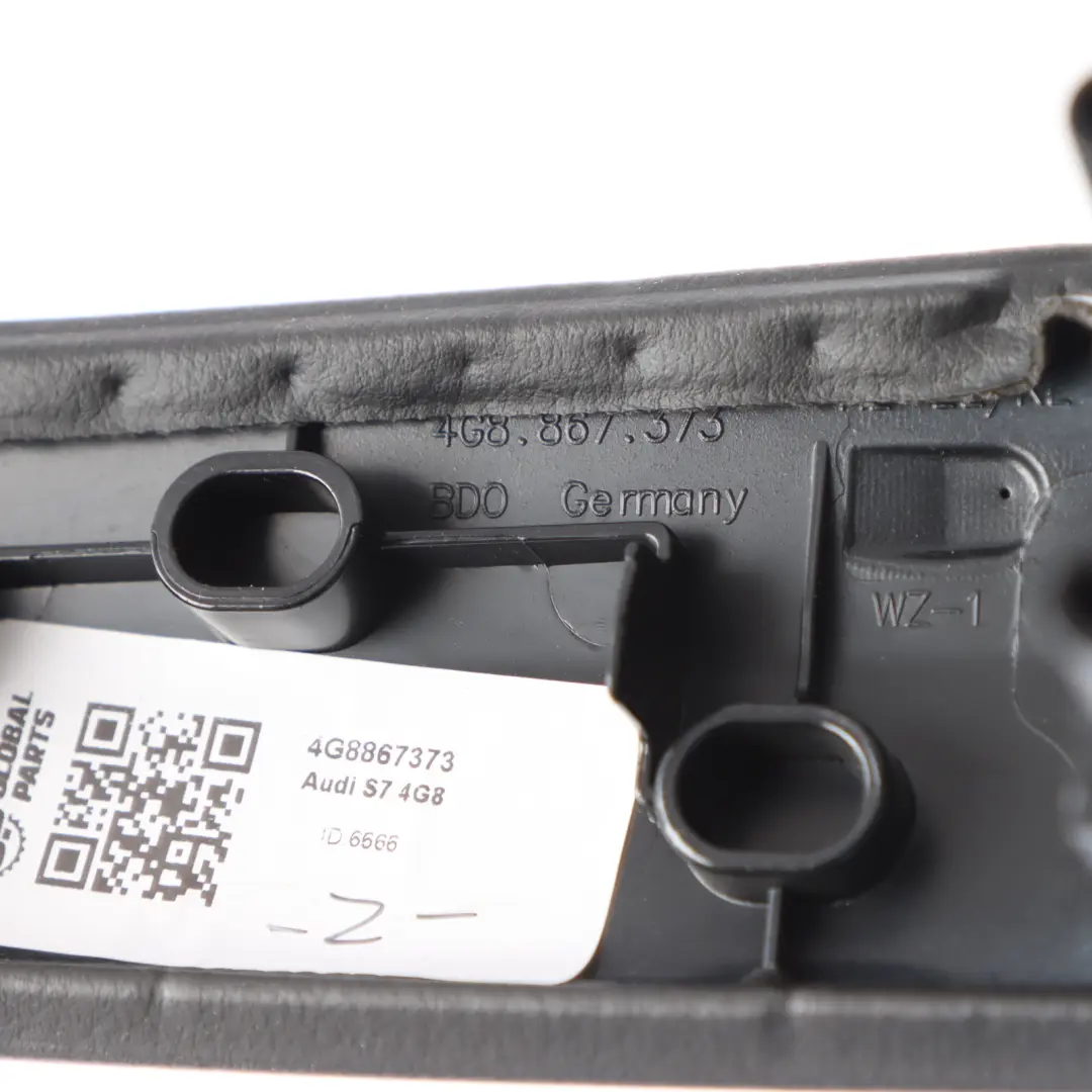 4G8 Door Grab Pull Rear Left N/S Armrest Soul Black to Audi S7 A7 with Part number 4G8867373 Audi S7 A7 4G8 Door Grab Pull Rear Left N/S Armrest Soul Black - SKU 4G8867373 - Part number 4G8867373
