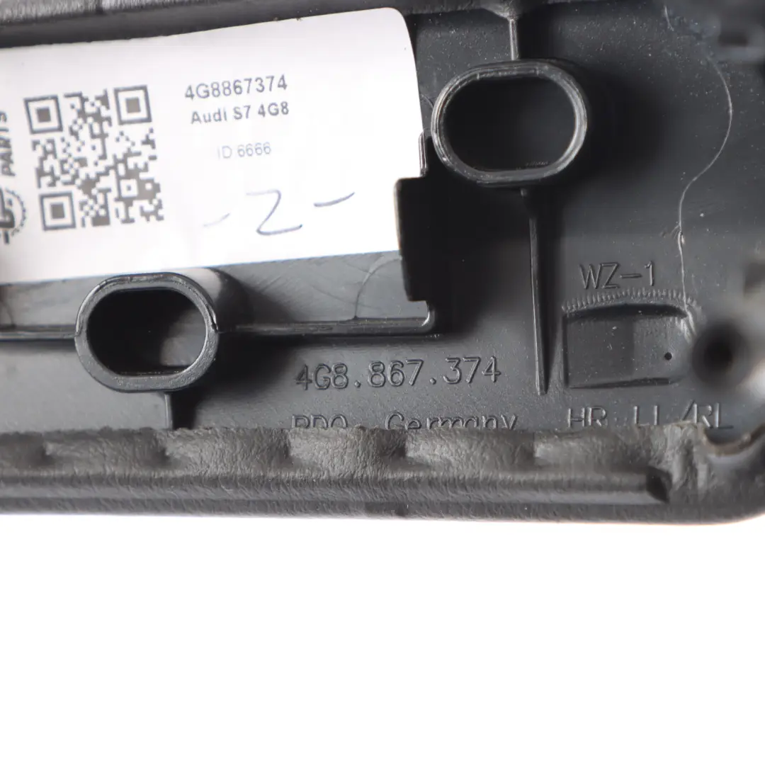 Porta Grab Pull Posteriore Destro Bracciolo Anima Nero per Audi S7 A7 4GA con numero di parte 4G8867374 Audi S7 A7 4GA Porta Grab Pull Posteriore Destro Bracciolo Anima Nero - SKU 4G8867374 - Numero di parte 4G8867374